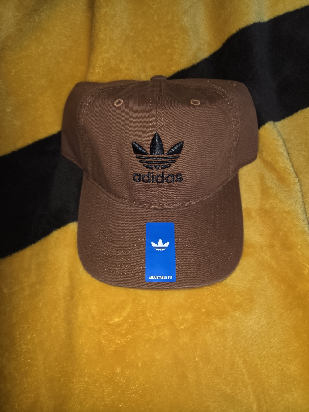 adidas Brown Cap with Black Trefoil Embroidery